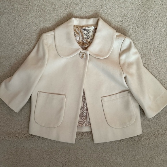 Tulle crop 3/4 sleeve coat size small - Picture 5 of 9